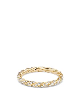 David Yurman - Paveflex Ring with Diamonds in 18K Gold