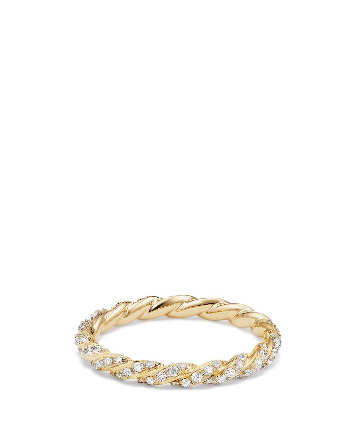 David Yurman - Paveflex Ring with Diamonds in 18K Gold