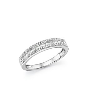 Bloomingdale's - Diamond Round & Baguette Band in 14K White Gold, 0.25 ct. t.w. - 100% Exclusive 