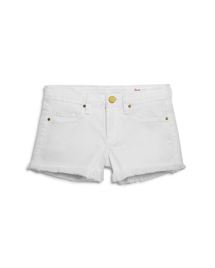 Shop Blanknyc Girls' White Cutoff Shorts - Big Kid In White Lines