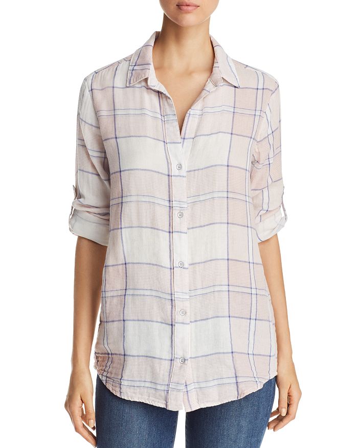 Tulip Demi Womens Button Down Tunic in Blush