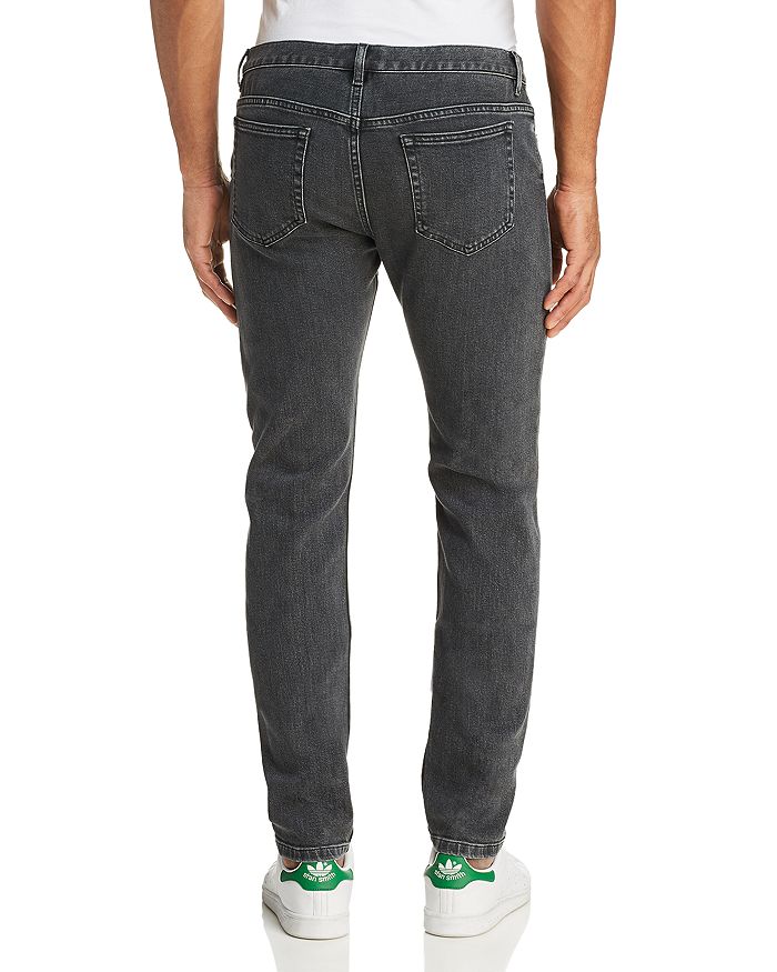 Shop Apc Petit New Standard Slim Fit Jeans In Washed Black In Gris