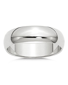 Bloomingdale's - Men's 6mm Half Round Band Ring in 14K White Gold - 100% Exclusive