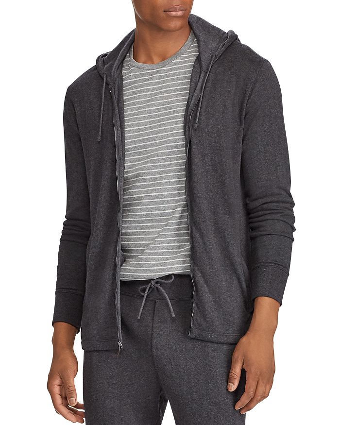 Polo Ralph Lauren Herringbone Double-Knit Zip Hooded Sweatshirt ...