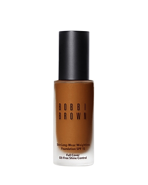 Shop Bobbi Brown Skin Long-wear Weightless Foundation Spf 15 In Warm Almond W086 (dark Brown With Yellow Undertones)