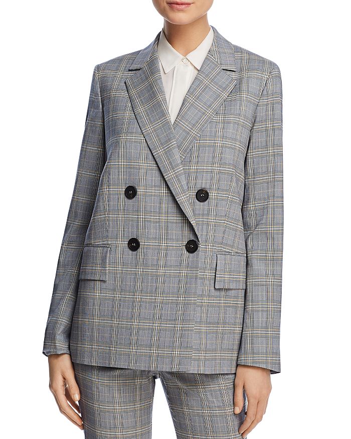 Theory plaid clearance blazers