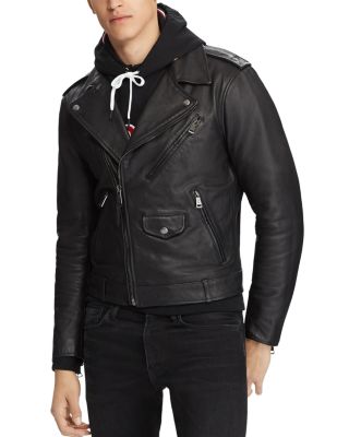 polo ralph lauren leather biker jacket