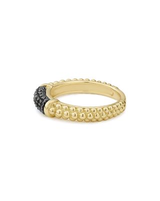 Gold & Black Caviar Collection 18K Gold & Black Diamond Ring 