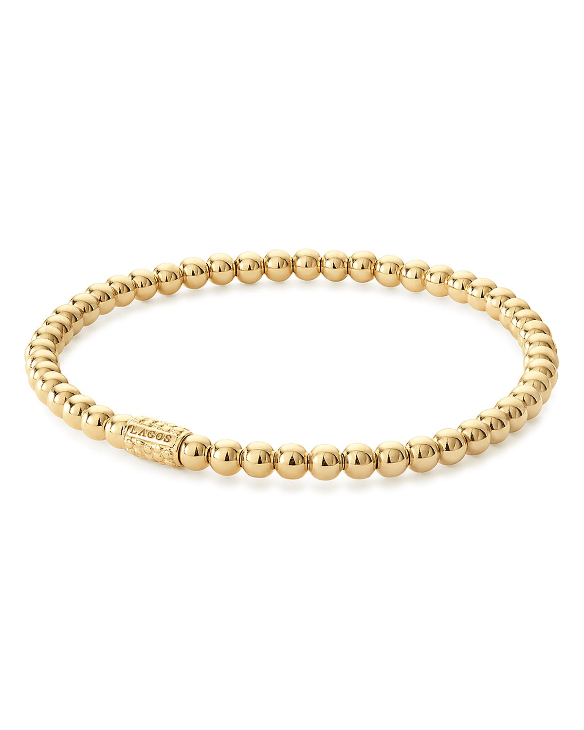 Lagos Caviar Gold Collection 18K Gold Beaded Bracelet, 4mm