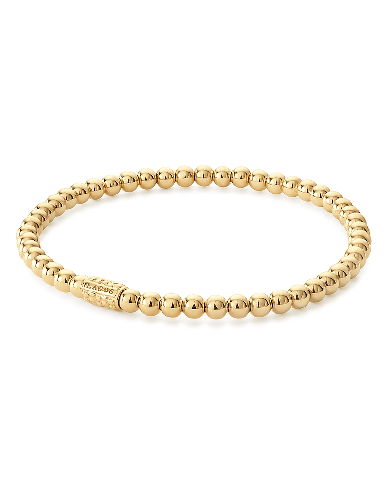 Lagos Caviar Gold Collection 18K Gold Beaded Bracelet, 4mm