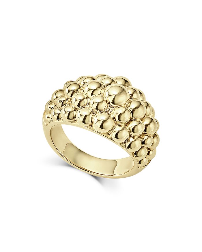 Shop Lagos Caviar Gold Collection 18k Gold Domed Ring