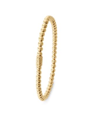 Caviar Gold Collection 18K Gold Beaded Bracelet, 4mm