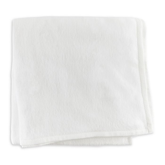 Sferra St. Mortiz Plushed Combed Cotton Twin Blanket In White