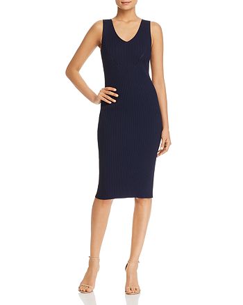 Michael Michael Kors V Neck Rib Knit Sweater Dress Bloomingdale S