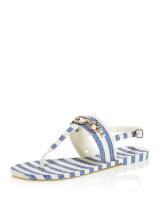 kate spade new york Women's Polly Striped Thong Sandals | Bloomingdale's
