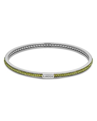 LAGOS Sterling Silver Caviar Icon Beaded Bangle Bracelet