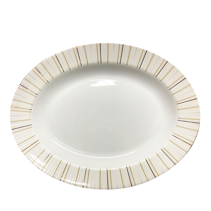 Prouna Luminous Oval Platter In Gold