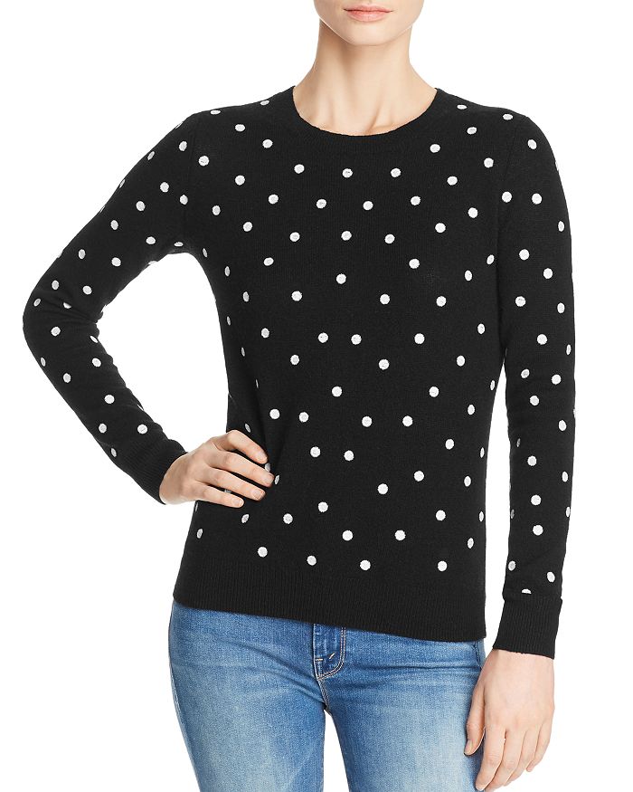 Polka dot outlet cashmere sweater