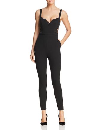 Fame and Partners The Millie Lace-Detail Jumpsuit | Bloomingdale's