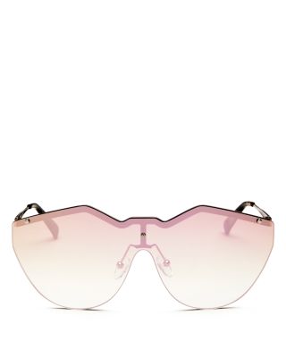 Le Specs Women's Noir de Vie Mirrored Shield Sunglasses 143mm