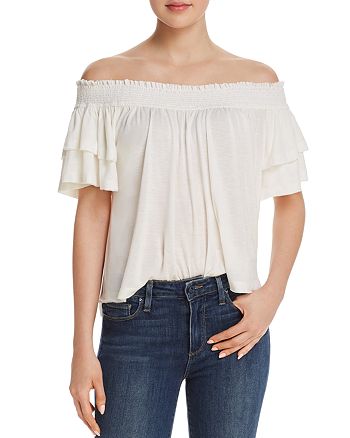 Muche et Muchette Jonathan Smocked Off-the-Shoulder Top | Bloomingdale's