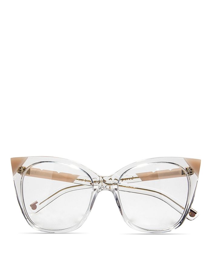 Pared Eyewear Women's Cat & Mouse Cookies Cat Eye Glasses, 51mm In Clear/blush