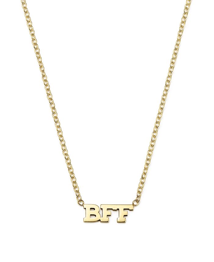 Zoë Chicco 14k Yellow Gold Tiny Bff Necklace, 16