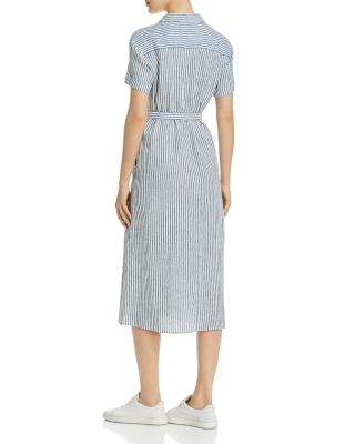 knee length dresses for ladies Striped Linen Maxi Dress – Tan & Linen Co main image 1