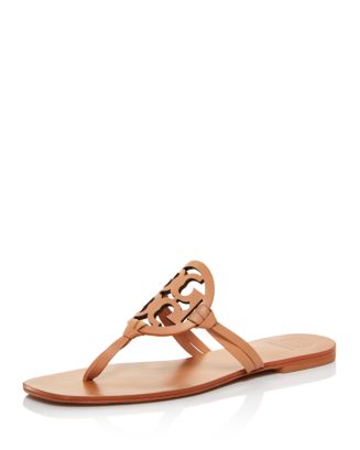 Tory Burch Women's Miller Leather Thong Sandals | Bloomingdale's