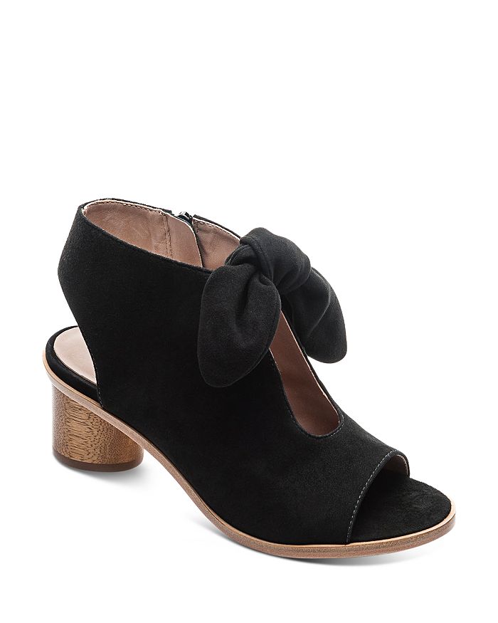 Bernardo Luna Suede Knotted Booties In Black