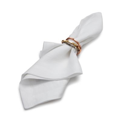 Aman Imports - Hammered-Brass Bangles Napkin Ring - Exclusive