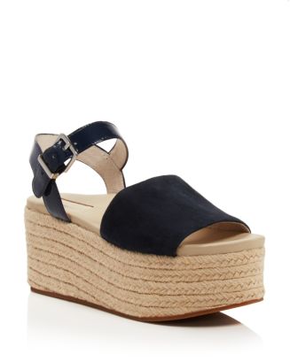 leather platform espadrilles