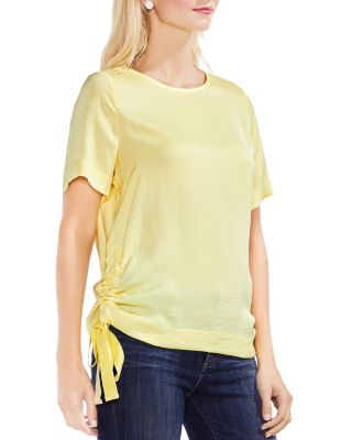 VINCE CAMUTO - Side Drawstring Crinkle Top