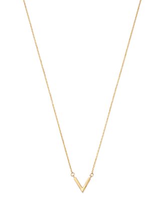 Moon & Meadow V Pendant Necklace in 14K Yellow Gold, 16