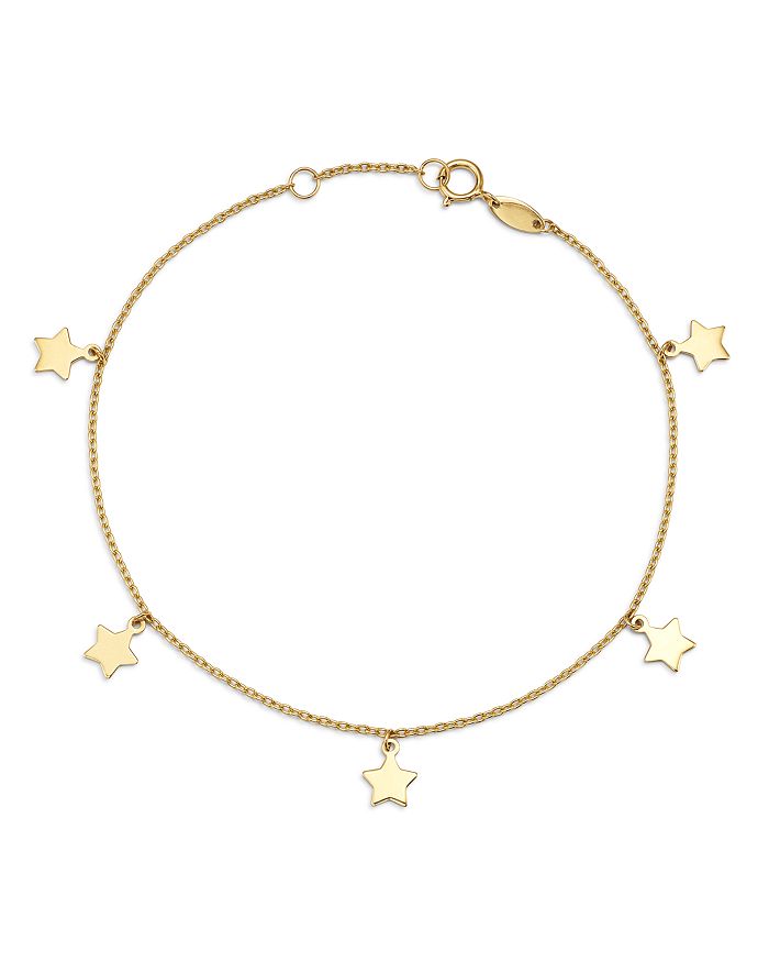 Moon & Meadow Star Charm Bracelet in 14K Yellow Gold - 100% Exclusive ...