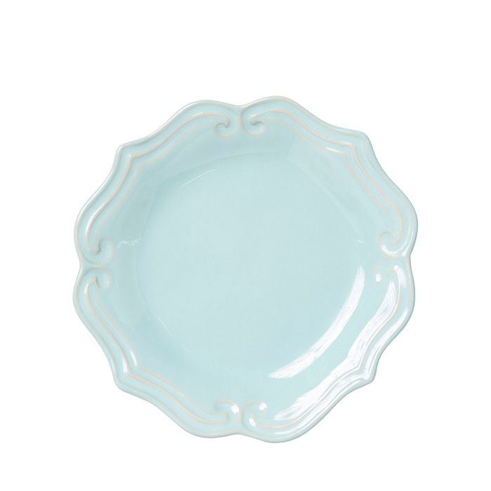Vietri Incanto Baroque Stoneware Salad Plate In Aqua