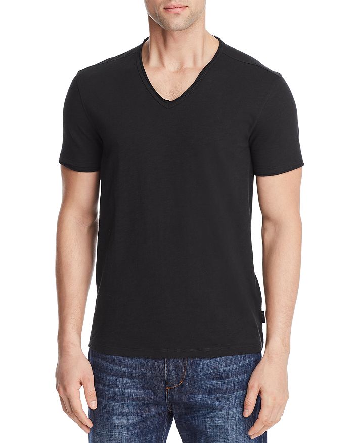 Sinewi Afvist Advarsel John Varvatos Slim Fit Slubbed V-neck T-shirt In Black | ModeSens