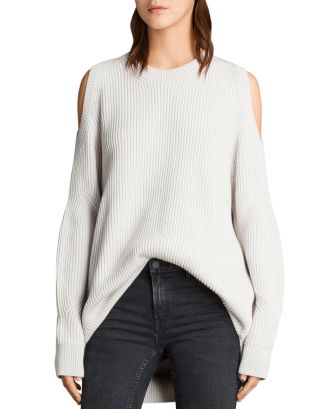 NWT AllSaints Arzana selling Open Shoulder Cold Shoulder sweater