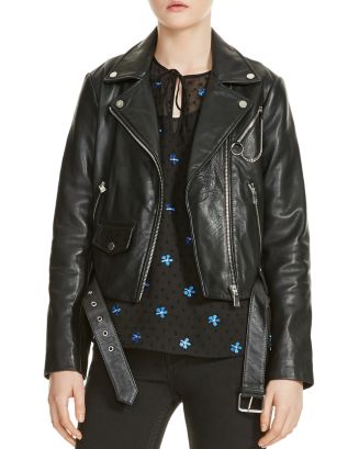 Maje bassung leather jacket deals