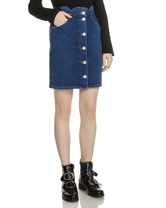 Maje denim cheap skirt