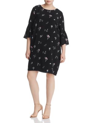 Robe Fleurie Vince Camuto Noire Taille 8 - Neuf Avec étiquettes, Coupe A-Line
