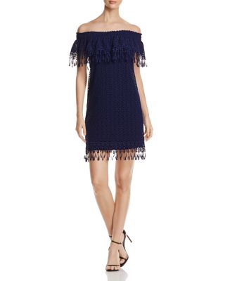 Tahari Elie Kalla Off-The-Shoulder Lace Dress | Bloomingdale's