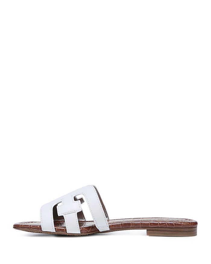 Shop Sam Edelman Women's Bay Slide Sandals In White Leather