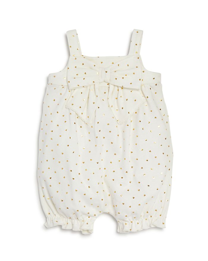 100% Exclusive Bloomingdales Clothing Underwear Rompers Bloomies Girls Heart Print Romper with Bow Baby 