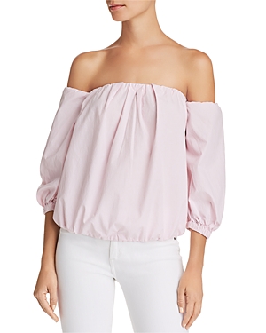 7 FOR ALL MANKIND OFF-THE-SHOULDER BLOUSON TOP,AN1204G137