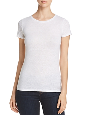 Majestic Short Sleeved Cotton T-shirt In Blanc