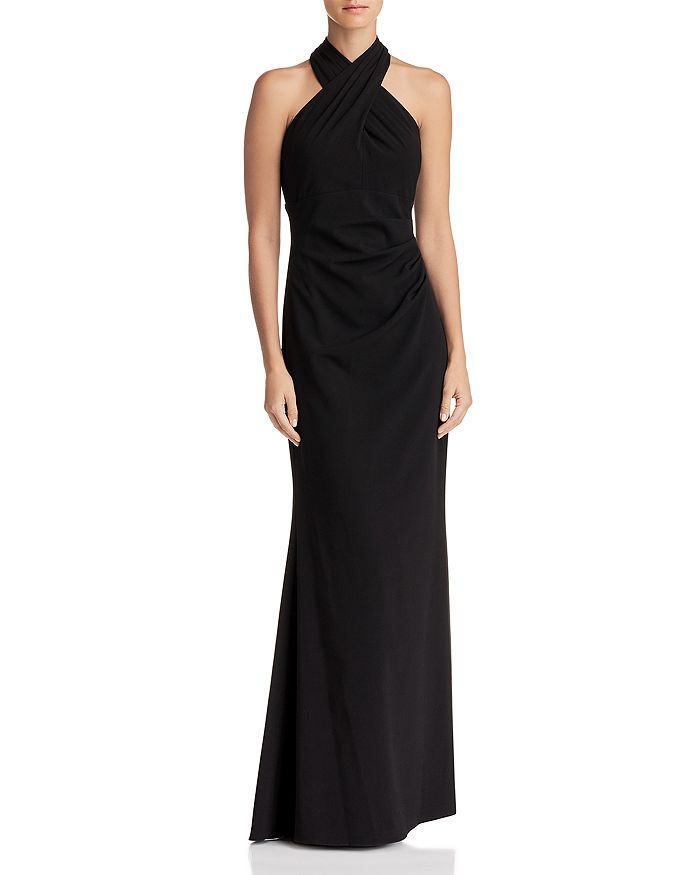 Eliza j cross neck gown on sale
