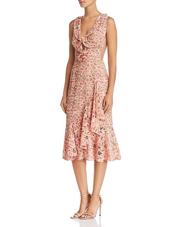 SAU LEE Amelia Sleeveless Floral-Lace Dress | Bloomingdale's