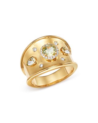 Kiki McDonough - 18K Yellow Gold Jemima Lemon Quartz & Diamond Ring