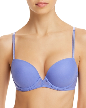 On Gossamer Next To Nothing Underwire Demi Plunge Bra In Surf